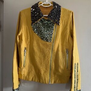 Wool Hand Beaded Perfecto Jacket